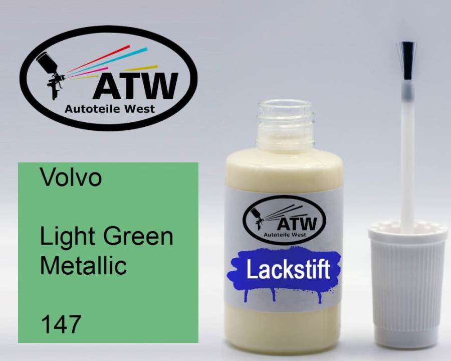 Volvo, Light Green Metallic, 147: 20ml Lackstift, von ATW Autoteile West.